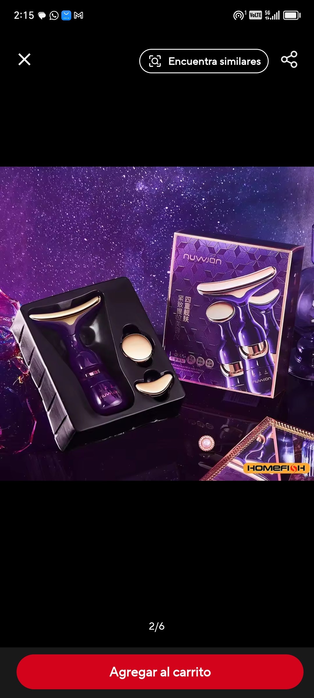 💆‍♀️ Masajeador Facial y de Cuello con Vibración Sónica